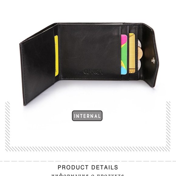 RFID Thin Wallet Credit Card ID Protction Coffee - Picture 4 of 9